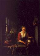 Gerrit Dou Maidservant at the Window Sweden oil painting artist